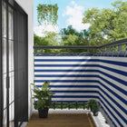 Balkonscherm 110x300 cm blauw wit Oxford stof