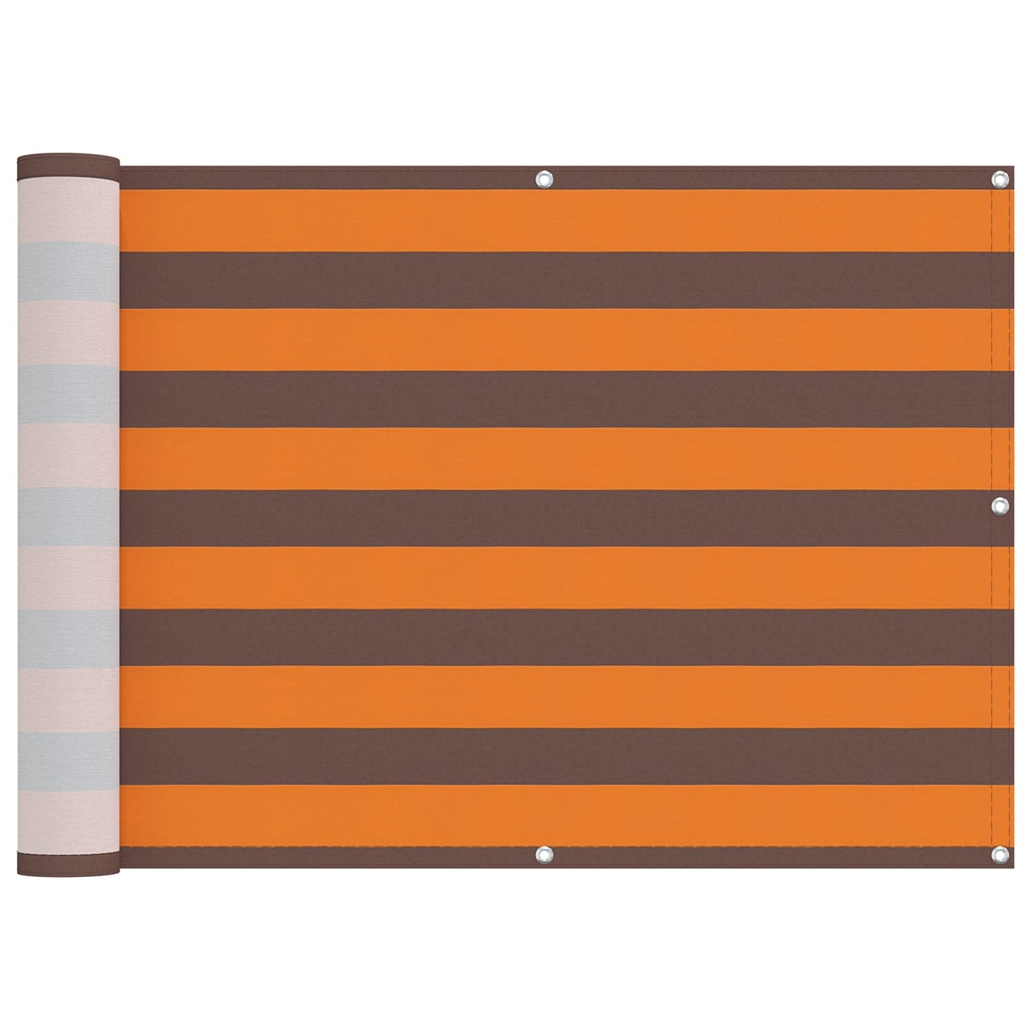 Balkon Scherm Oranje en Bruin 75 x 200 cm PU gecoat oxford alu