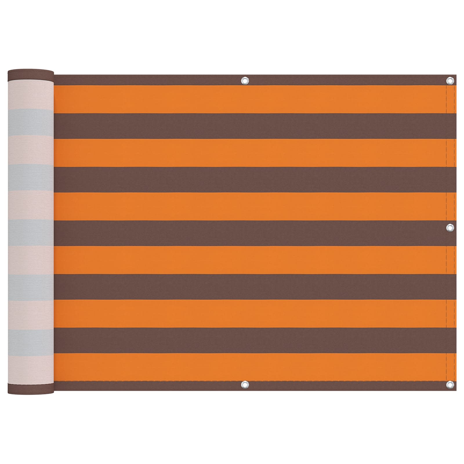 Balkon Scherm Oranje en Bruin 75 x 200 cm PU gecoat oxford alu