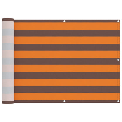 Balkon Scherm Oranje en Bruin 75 x 200 cm PU gecoat oxford alu