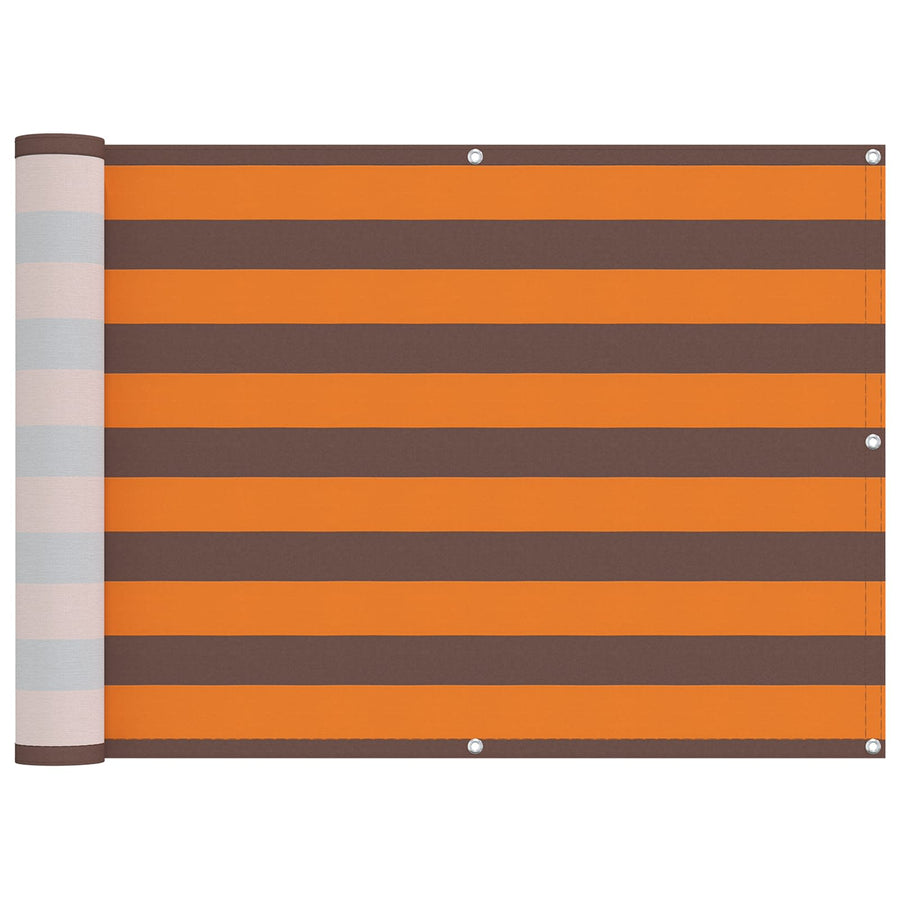 Balkon Scherm Oranje en Bruin 75 x 200 cm PU gecoat oxford alu