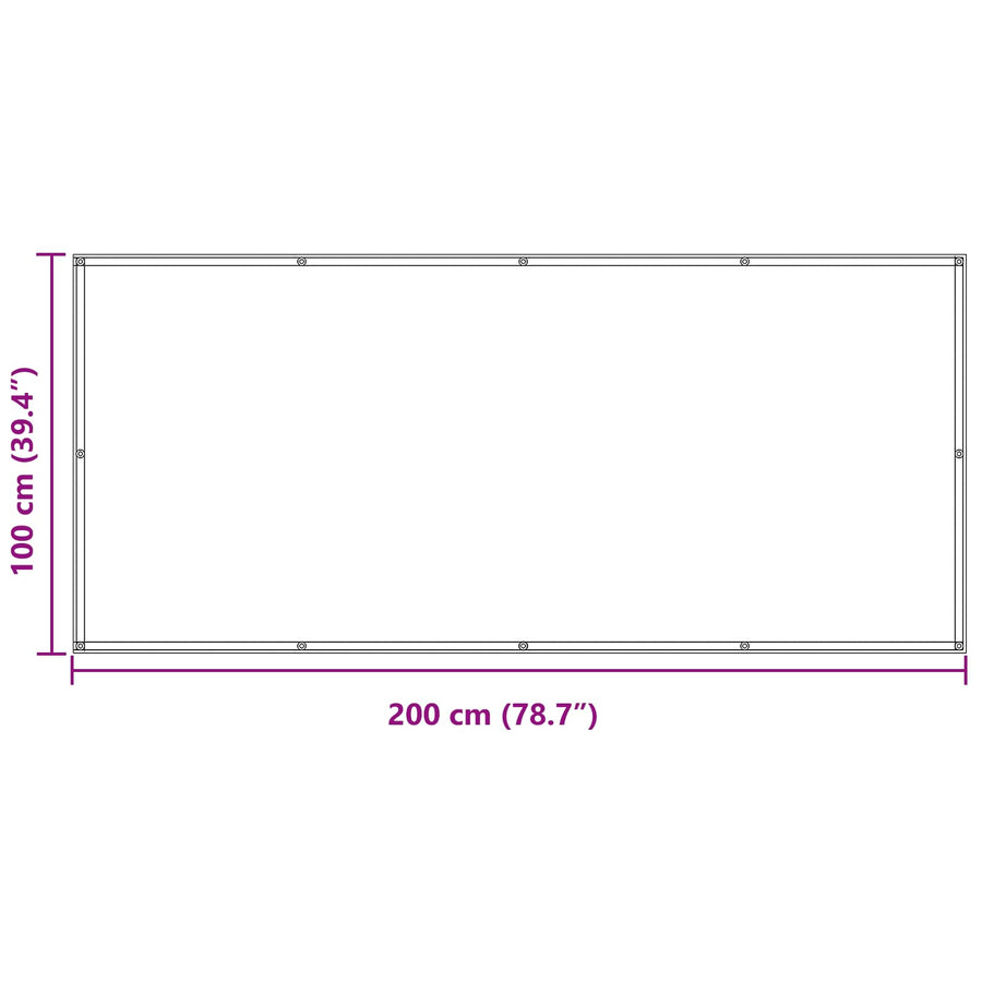 Balkon Scherm Oranje en Bruin 100 x 200 cm Oxford Stof