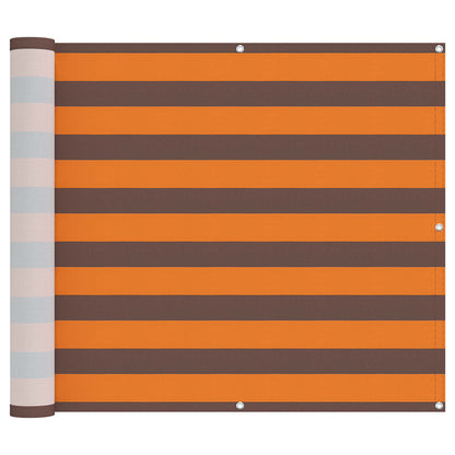 Balkon Scherm Oranje en Bruin 100 x 400 cm Oxford Stof