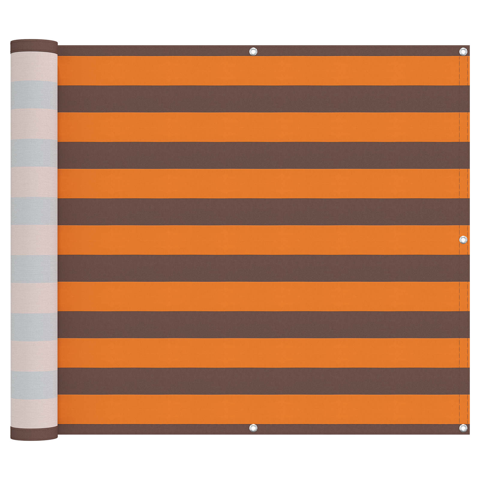 Balkon Scherm Oranje en Bruin 100 x 600 cm Oxford Stof