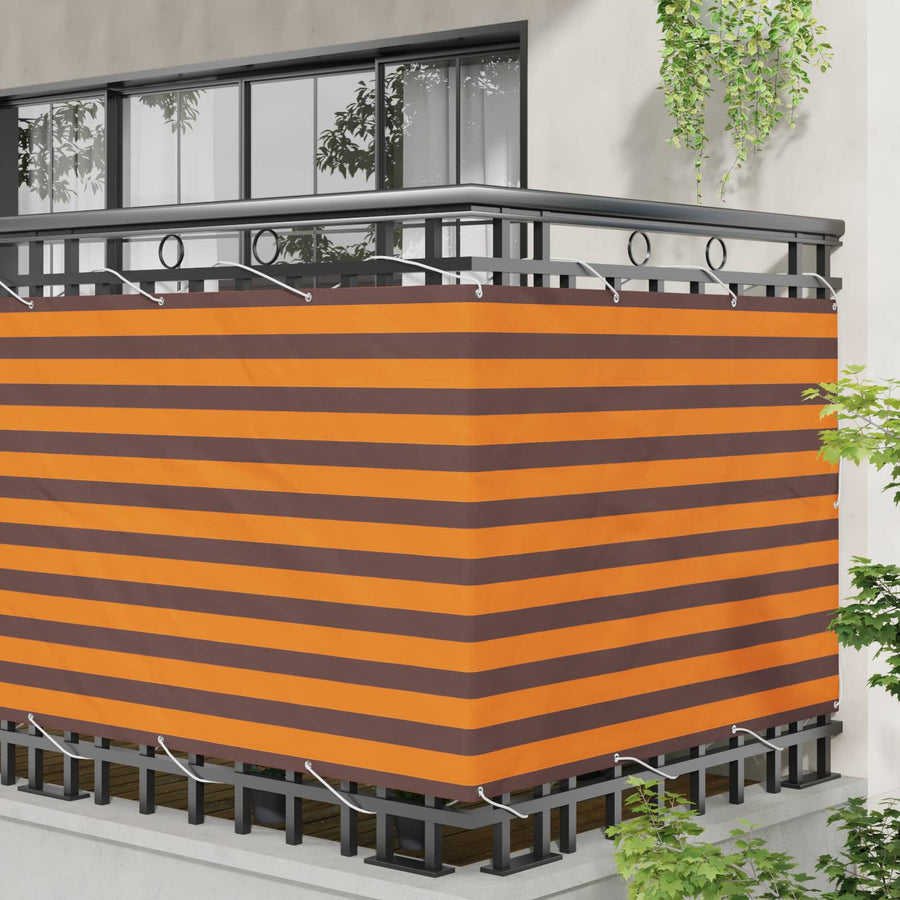 Balkon Scherm Oranje en Bruin 110 x 600 cm Oxford Stof