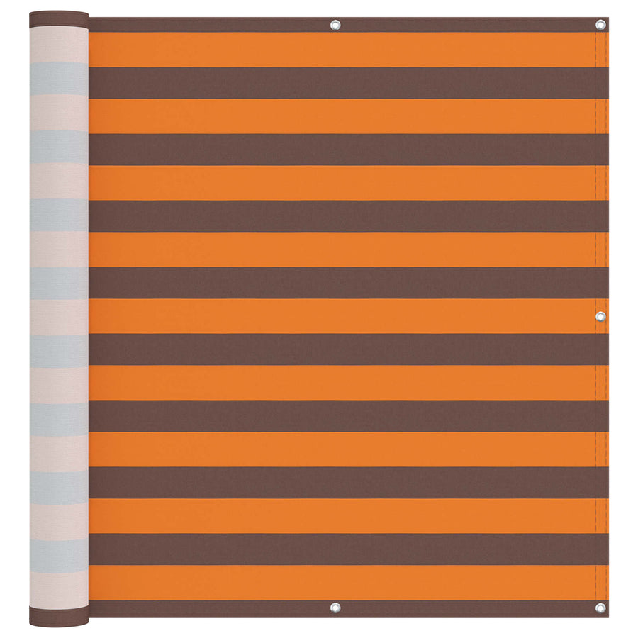 Balkon Scherm Oranje en Bruin 110 x 600 cm Oxford Stof