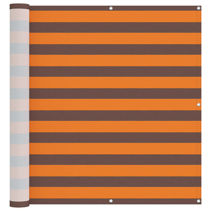 Balkon Scherm Oranje en Bruin 120 x 200 cm PU gecoat oxford alu