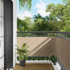 Balcony Privacy Screen Beige 75 x 200 cm PU Coated Oxford Aluminum