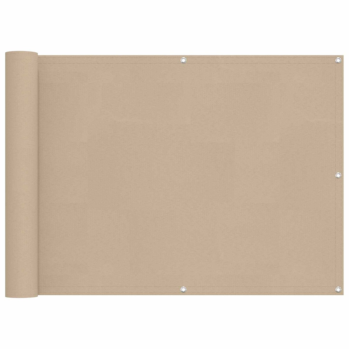 Balkon Scherm Beige 75 x 200 cm PU gecoat oxford alu