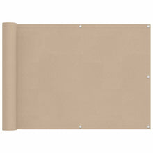 Balkon Scherm Beige 75 x 200 cm PU gecoat oxford alu
