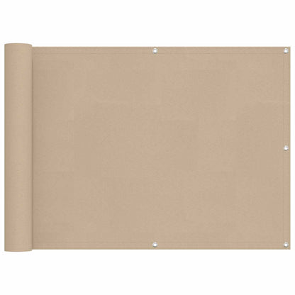 Balkon Scherm Beige 75 x 200 cm PU gecoat oxford alu