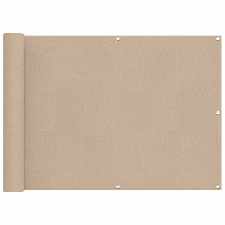 Balkon Scherm Beige 75 x 200 cm PU gecoat oxford alu
