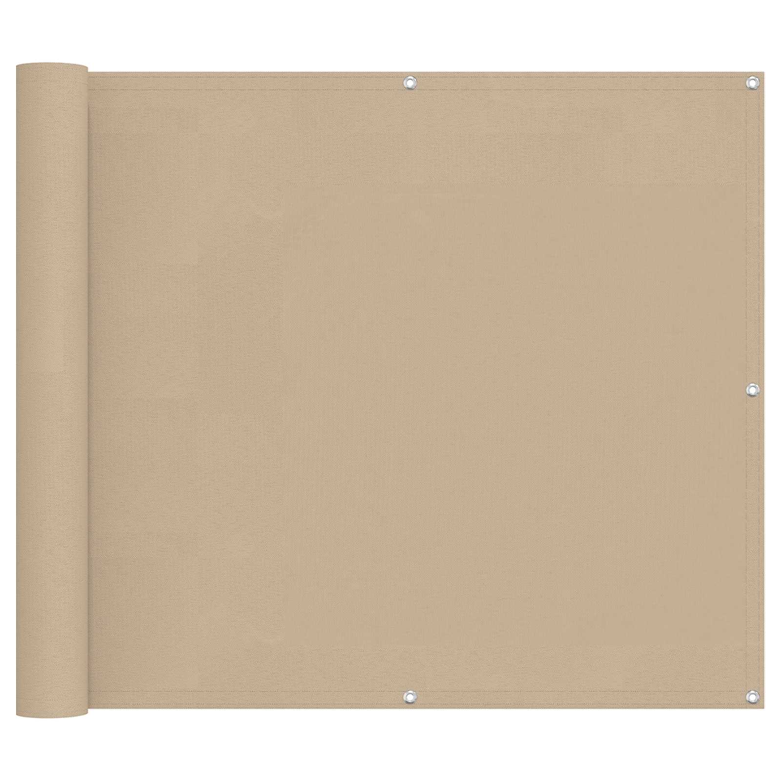 Balkon Scherm Beige 100 x 600 cm Oxford Stof
