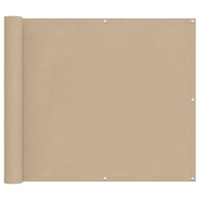Balkon Scherm Beige 100 x 600 cm Oxford Stof