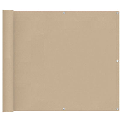 Balkon Scherm Beige 100 x 600 cm Oxford Stof