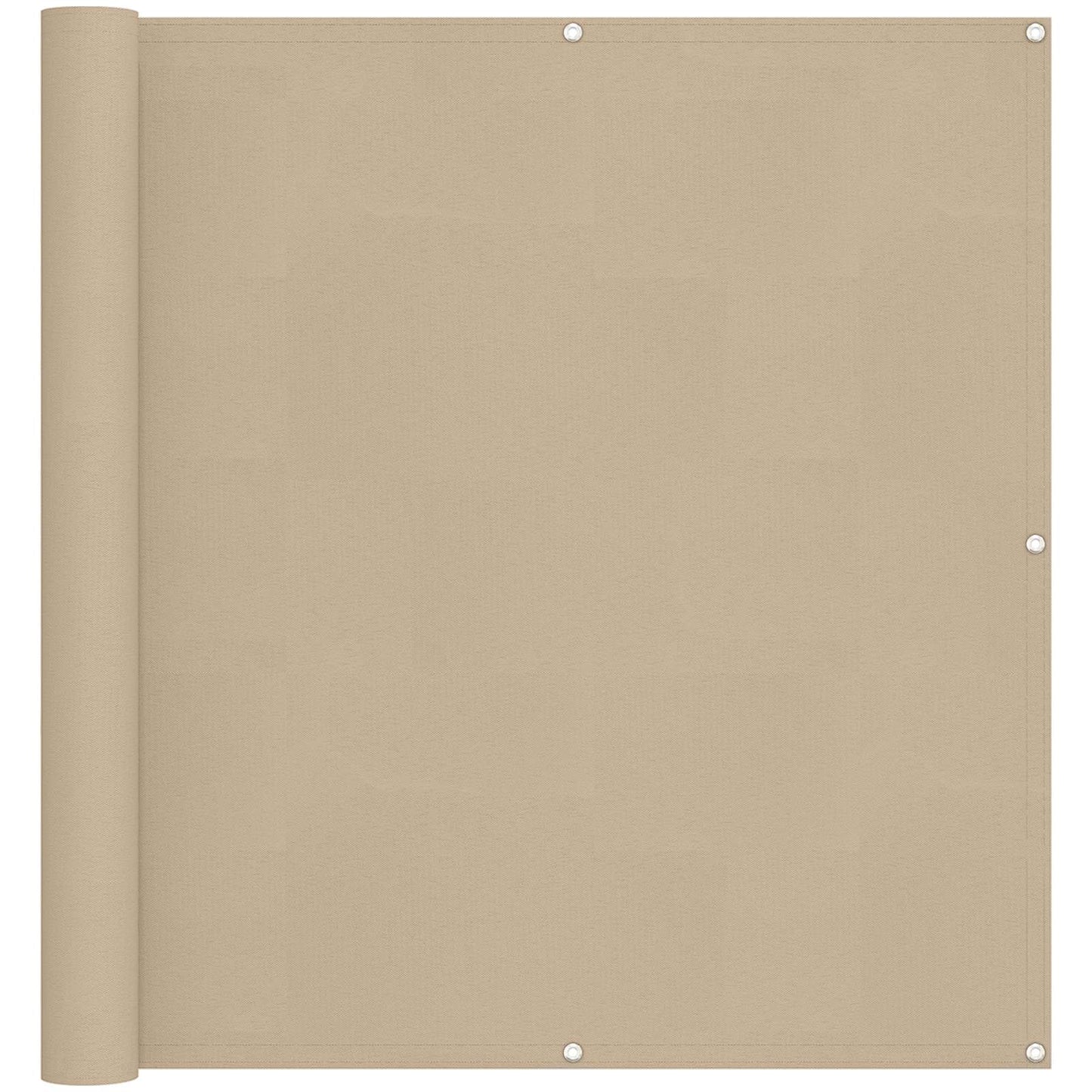 Balkon Scherm Beige 110 x 800 cm Oxford Stof