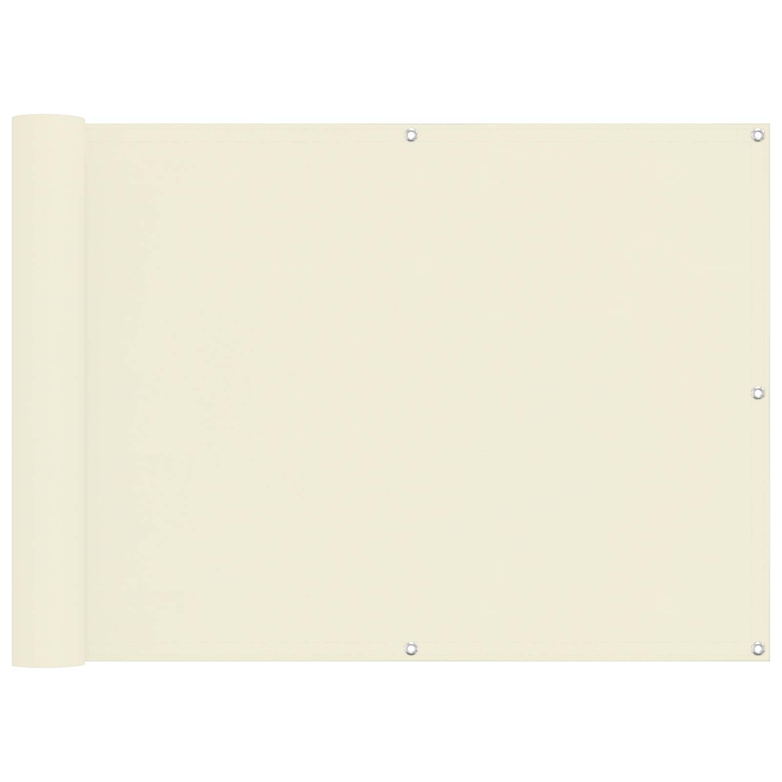 Balkon Scherm Crème 75 x 200 cm Oxford Stof