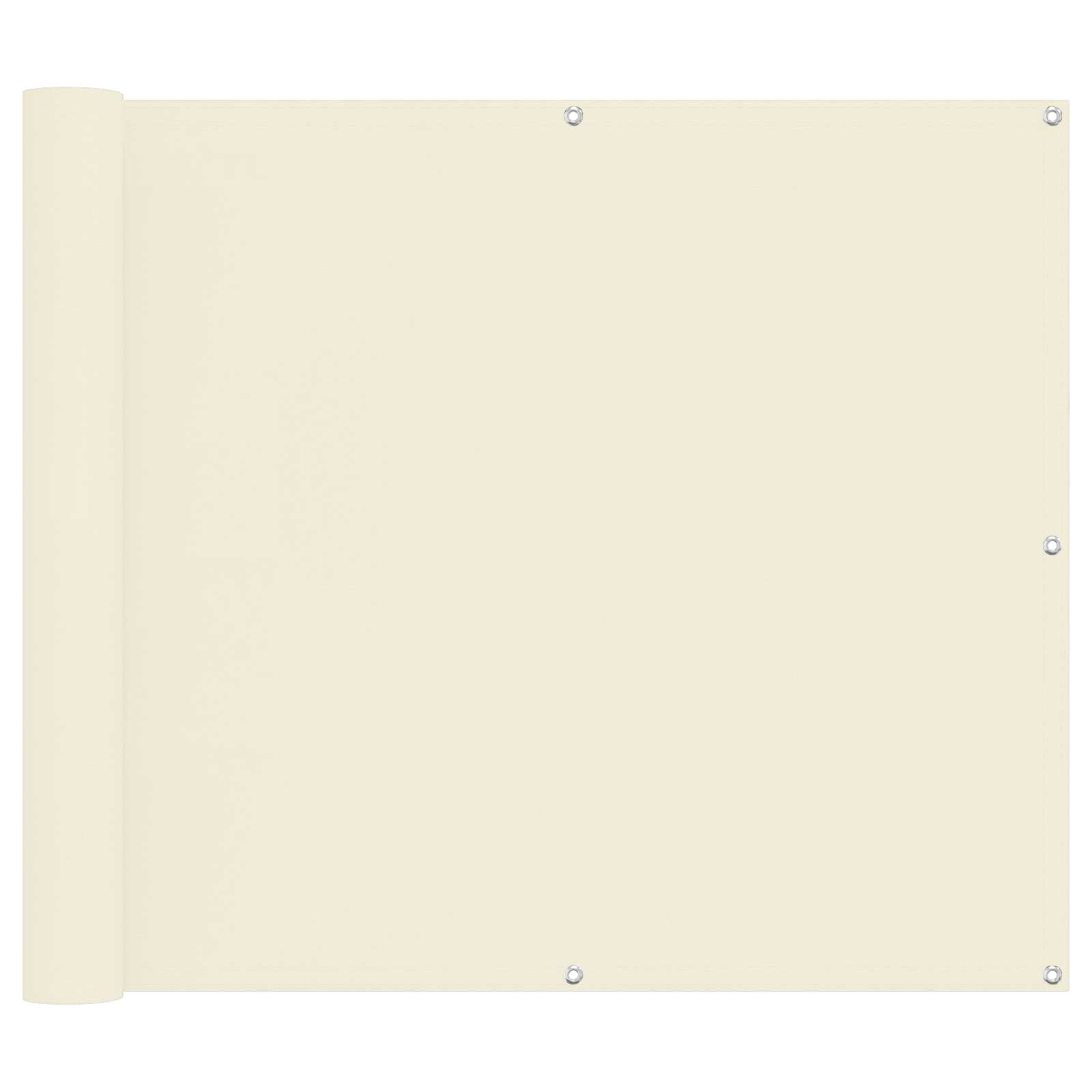 Balkon Scherm Crème 100 x 800 cm Oxford Stof