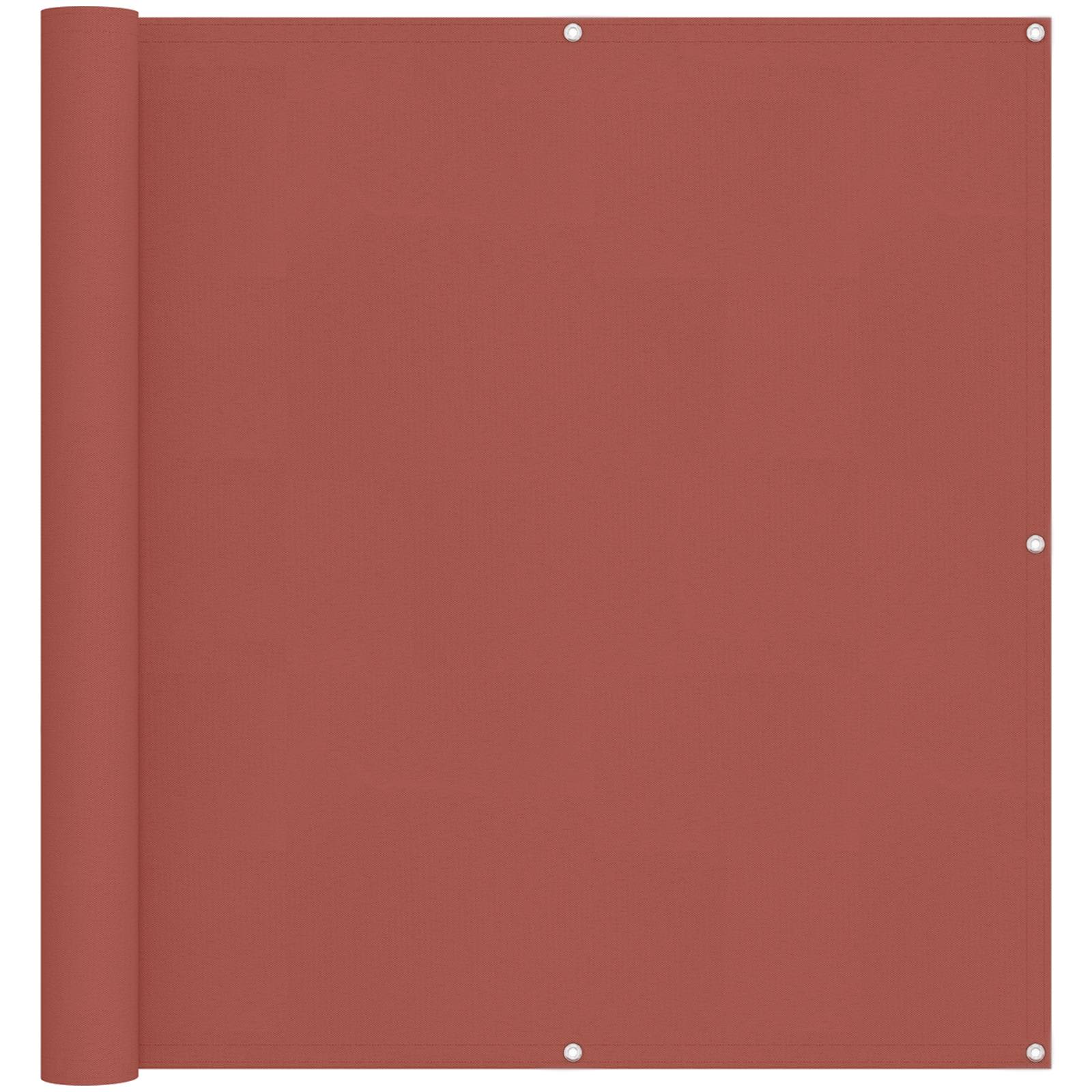 Balkon Scherm Terracotta 110 x 500 cm Oxford Stof