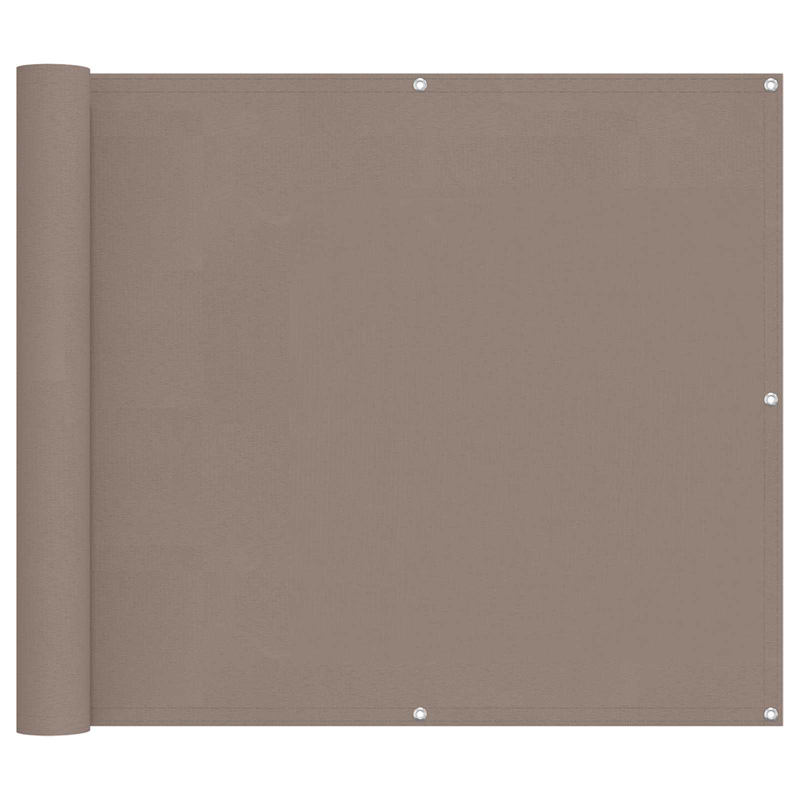 Balkon Scherm Taupe 100 x 200 cm Oxford Stof