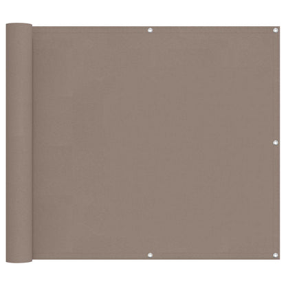 Balkon Scherm Taupe 100 x 400 cm Oxford Stof