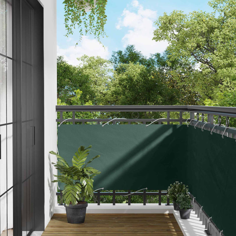 Balkon Scherm 75 x 200 cm PU gecoat oxford alu