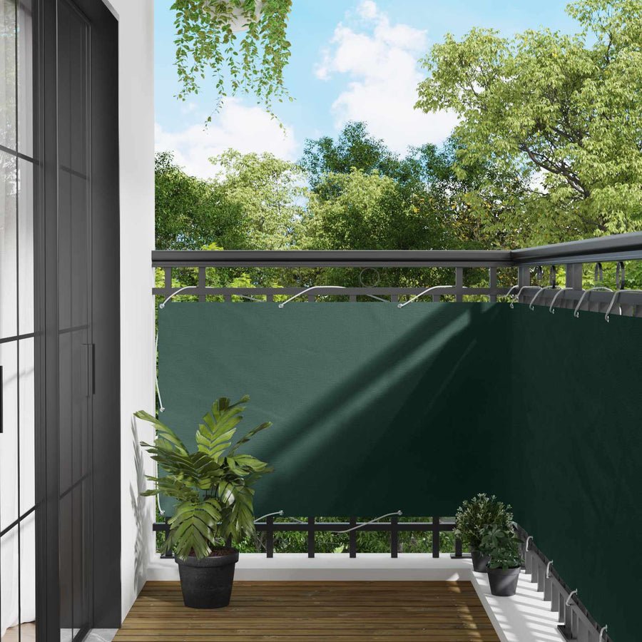 Balkon Scherm 90 x 200 cm PU gecoat oxford alu