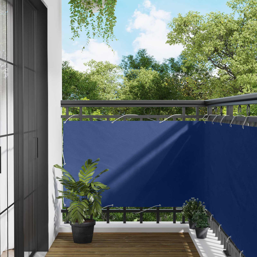 Balkon Scherm Blauw 100 x 500 cm Oxford Stof