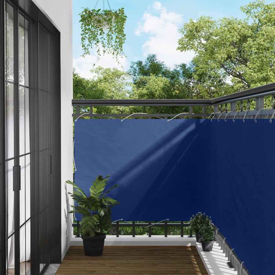 Balkon Scherm Blauw 110 x 400 cm Oxford Stof