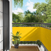 Balkonscherm 75x200 cm geel PU gecoat oxford