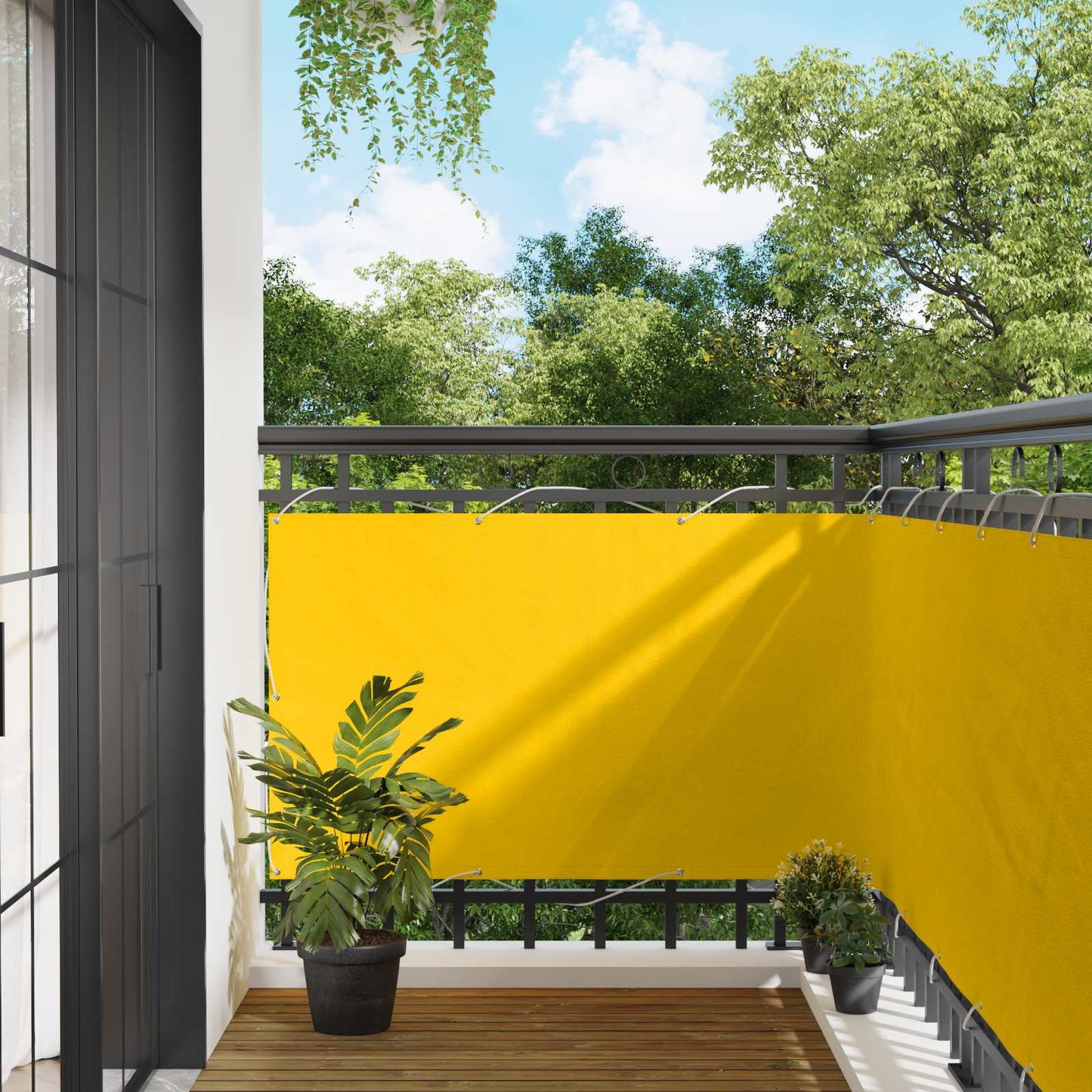 Balkon Scherm Geel 100 x 800 cm Oxford Stof