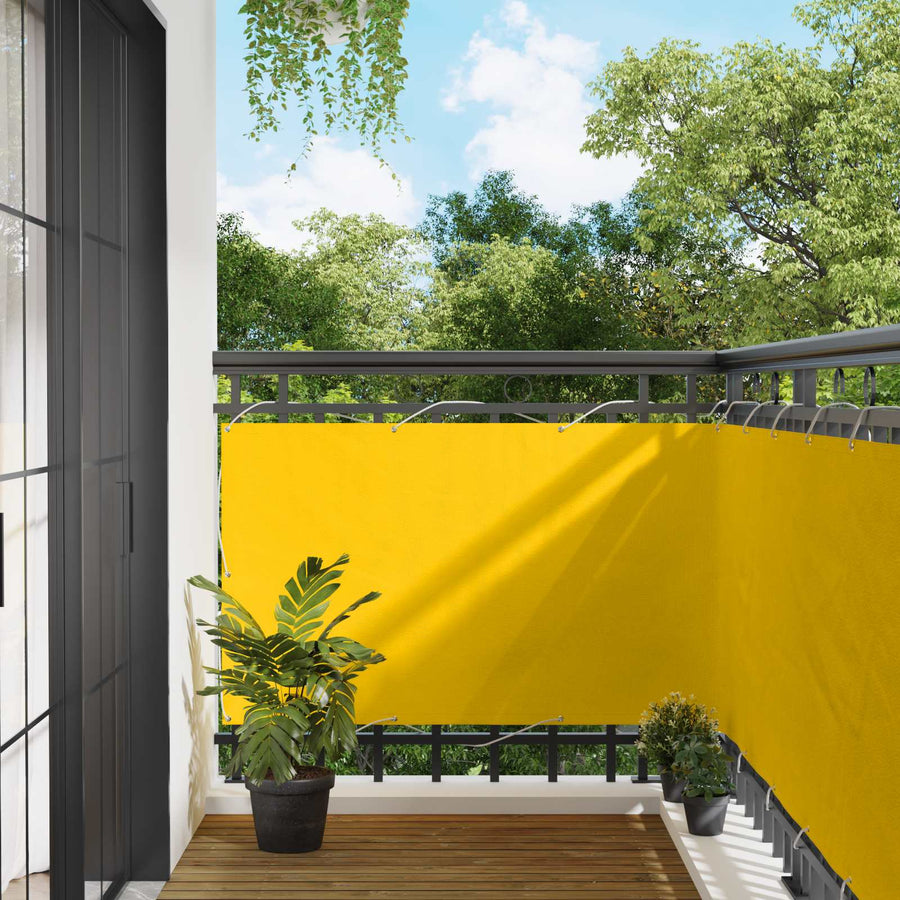 Balkon Scherm Geel 100 x 800 cm Oxford Stof