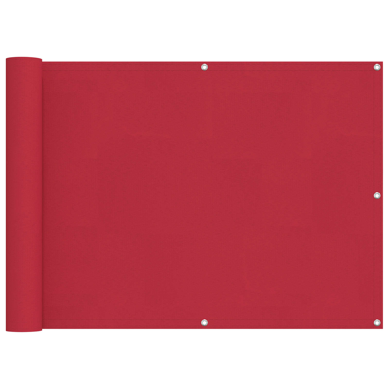 Balkon Scherm Rood 75 x 200 cm PU gecoat oxford alu
