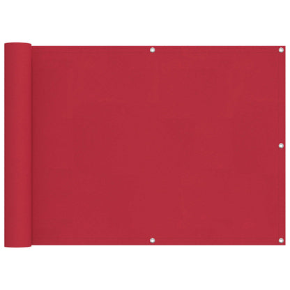 Balkon Scherm Rood 75 x 200 cm PU gecoat oxford alu