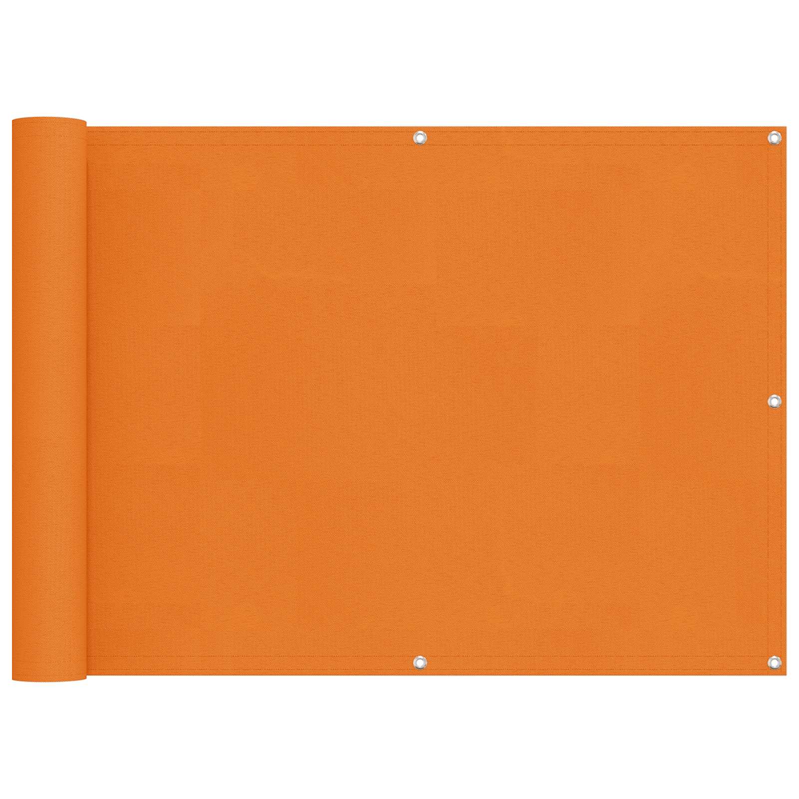 Balkon Scherm Oranje 75 x 200 cm PU gecoat oxford alu