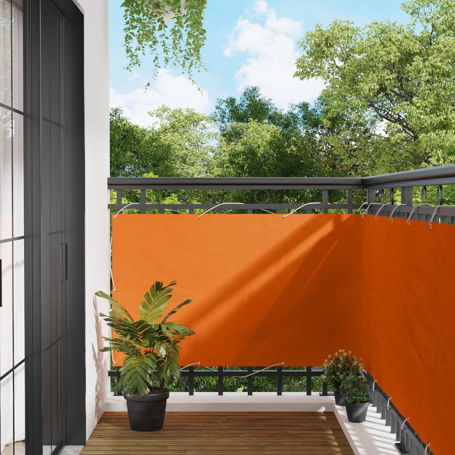 Balkon Scherm Oranje 100 x 1000 cm Oxford Stof
