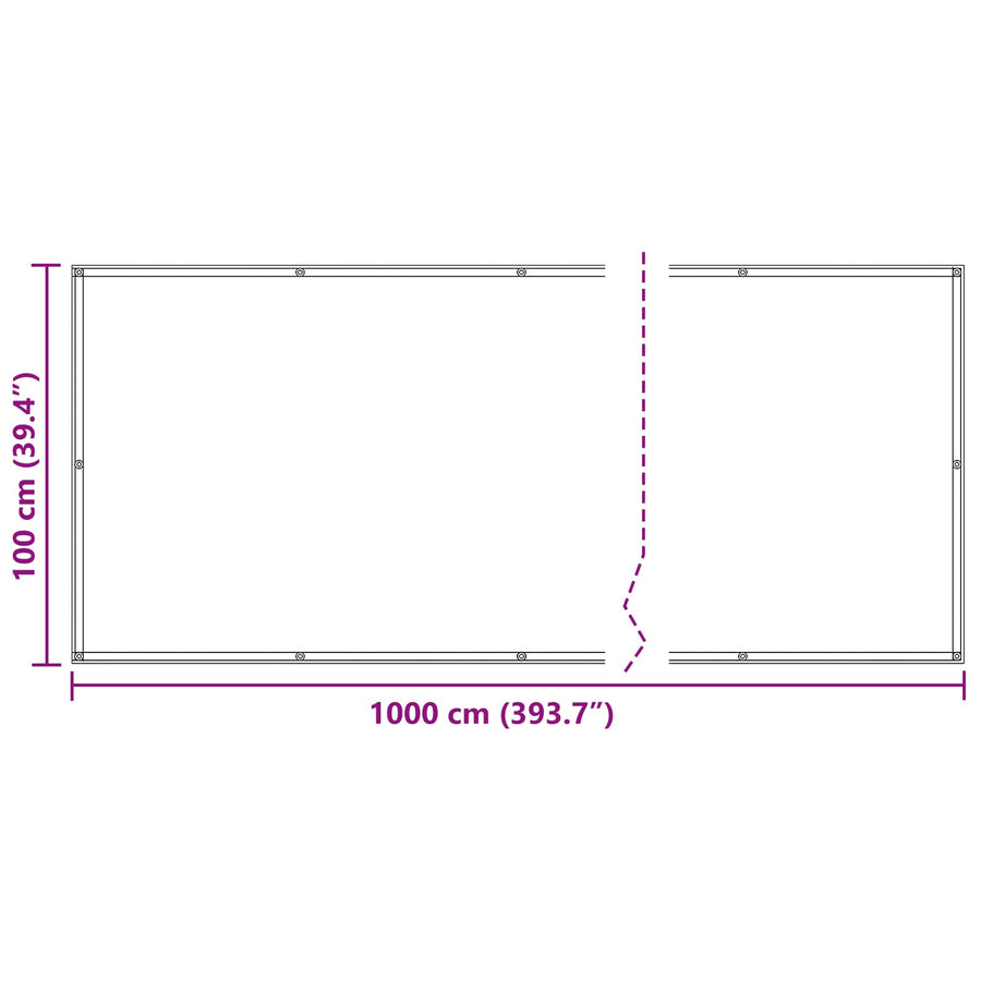 Balkon Scherm Oranje 100 x 1000 cm Oxford Stof