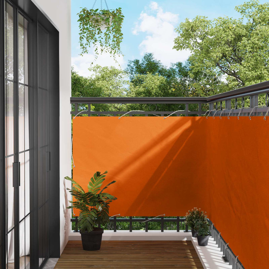 Balkon Scherm Oranje 110 x 1000 cm Oxford Stof