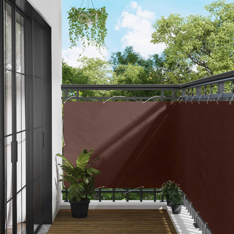 Balkon Scherm Bruin 110 x 700 cm Oxford Stof