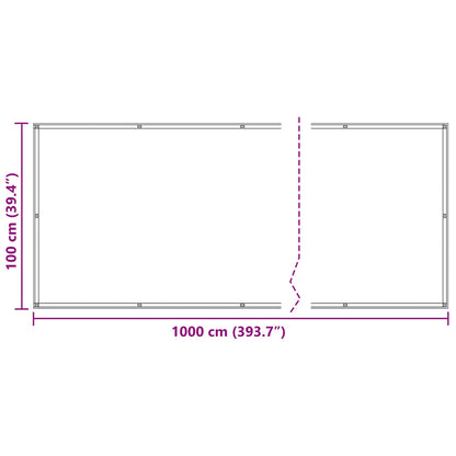 Balkon Scherm Bordeauxrood 100 x 1000 cm Oxford Stof