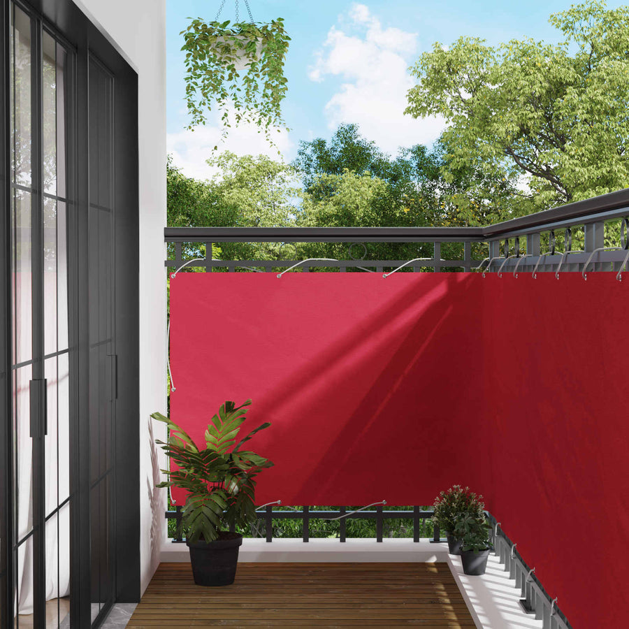 Balkon Scherm Bordeauxrood 110 x 700 cm Oxford Stof