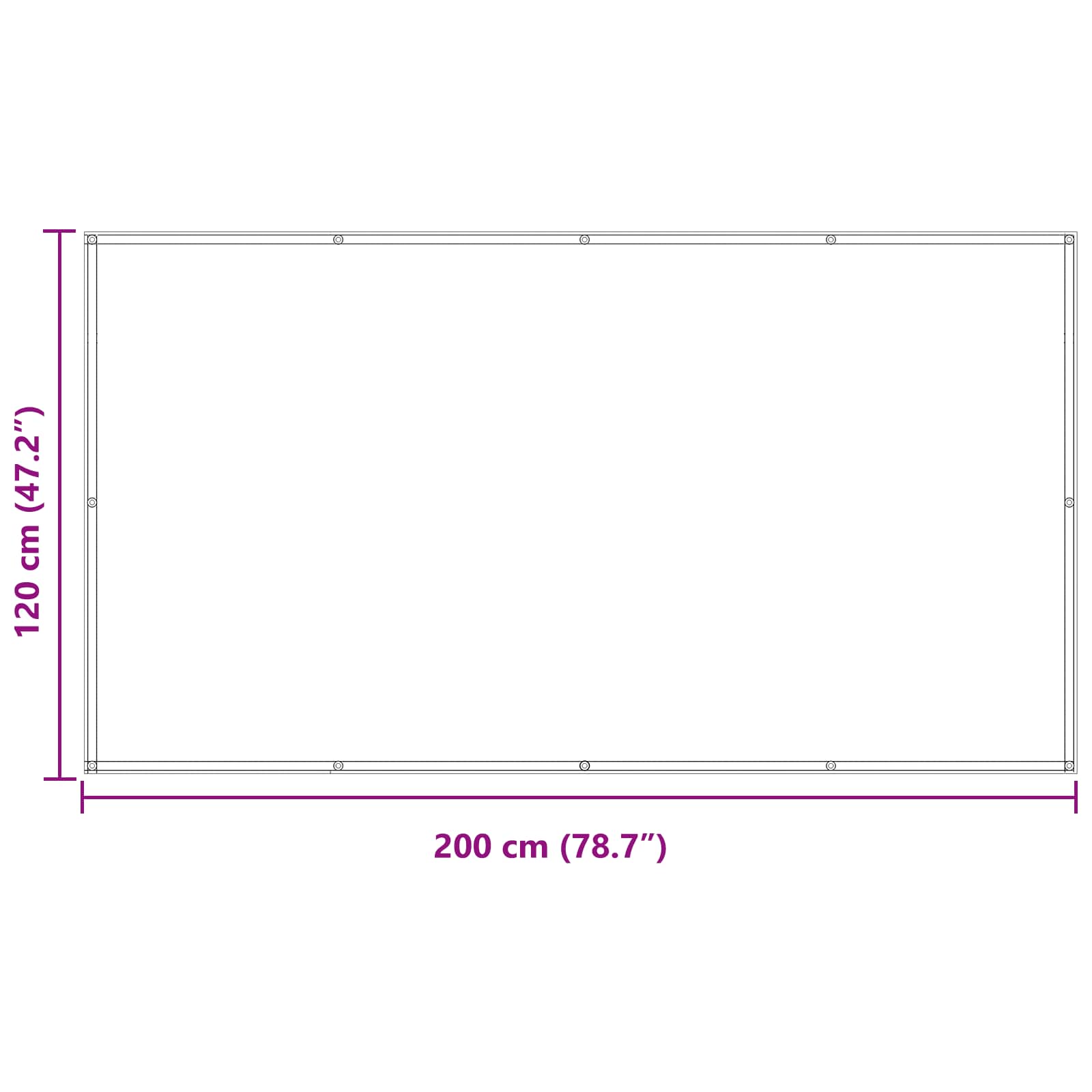 Balkon Scherm Bordeauxrood 120 x 200 cm PU gecoat oxford alu