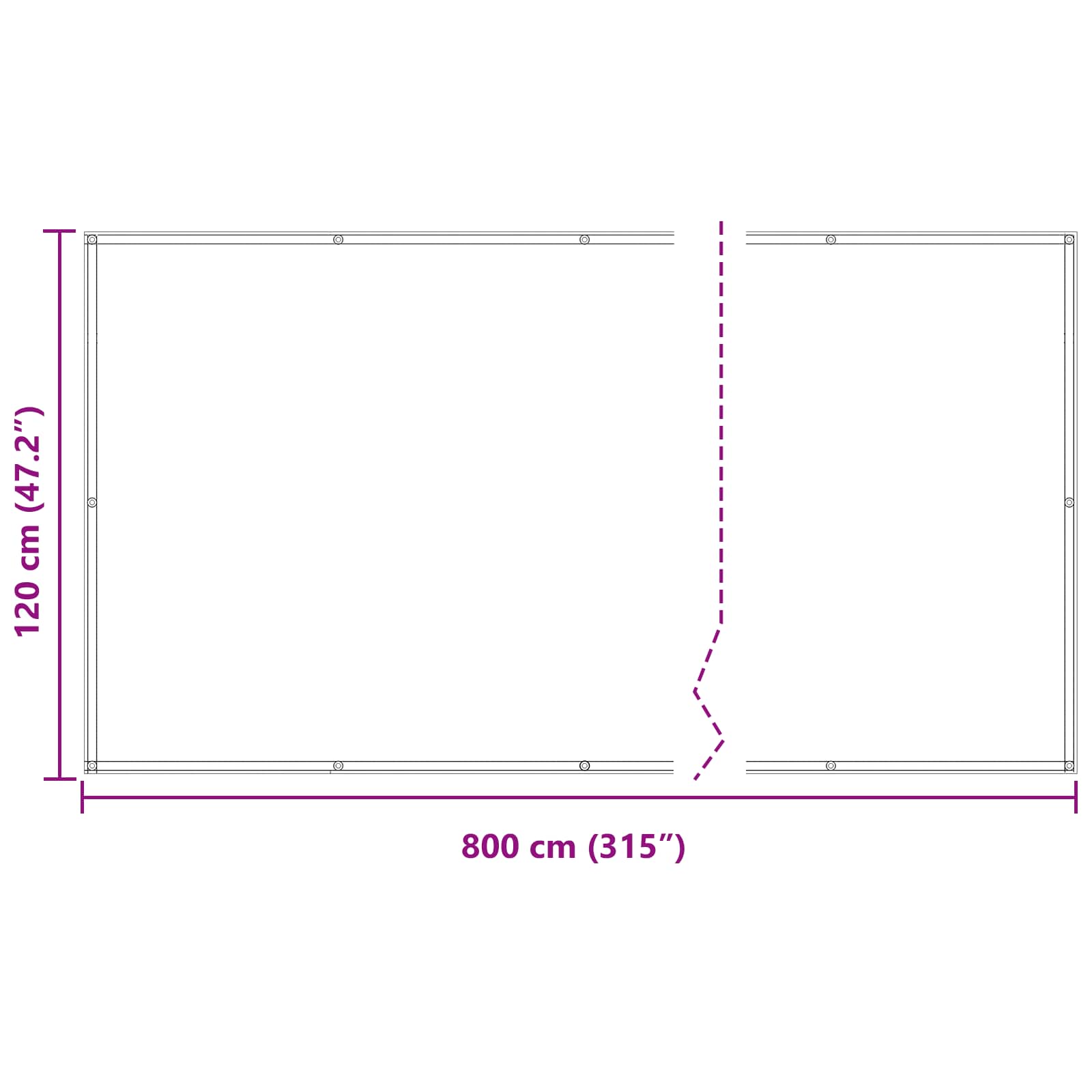 Balkon Scherm Bordeauxrood 120 x 800 cm PU gecoat oxford alu