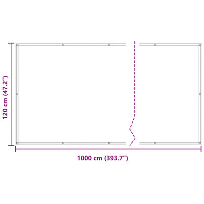 Balkon Scherm Bordeauxrood 120 x 1000 cm PU gecoat oxford alu