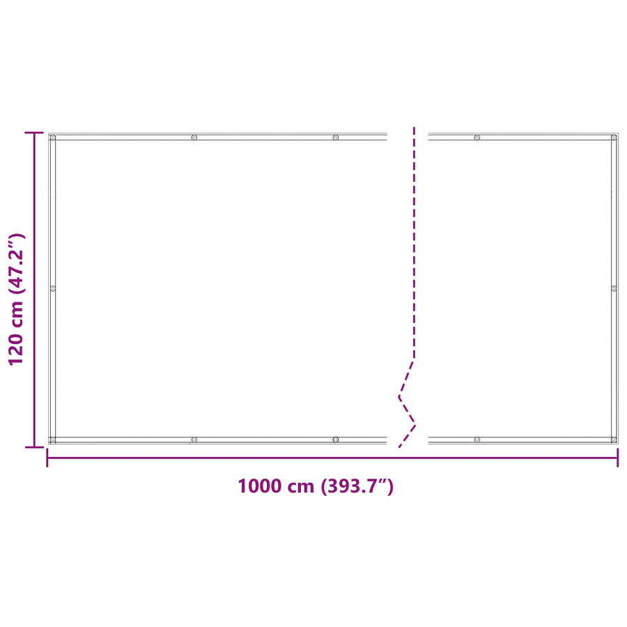 Balkon Scherm Bordeauxrood 120 x 1000 cm PU gecoat oxford alu