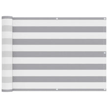Balkon Scherm Lichtgrijs en wit. 75 x 800 cm