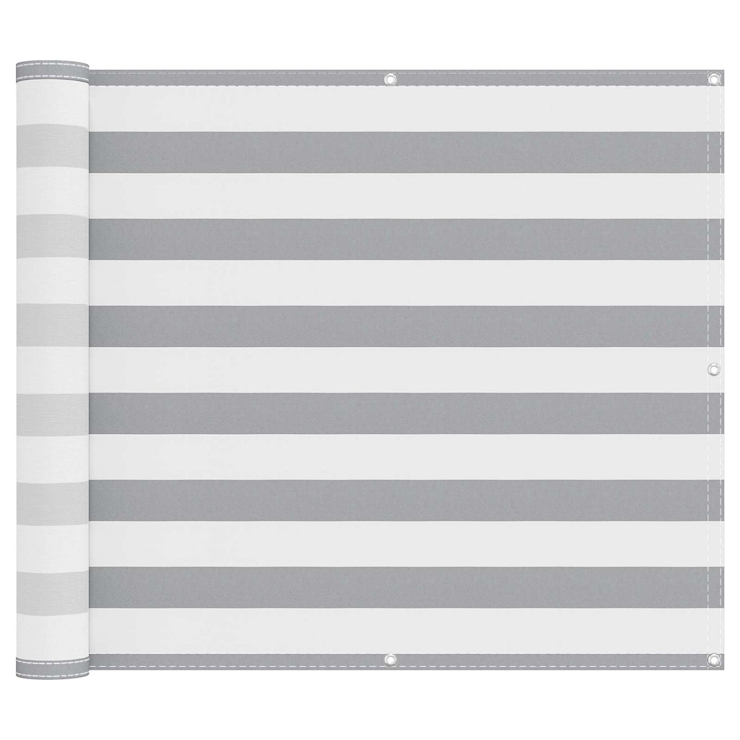 Balkon Scherm Lichtgrijs en wit. 90 x 600 cm