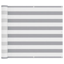 Balkon Scherm Lichtgrijs en wit. 90 x 600 cm