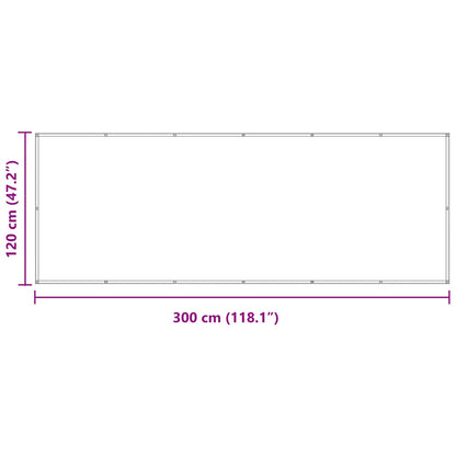 Balkon Scherm Lichtgrijs en wit. 120 x 300 cm