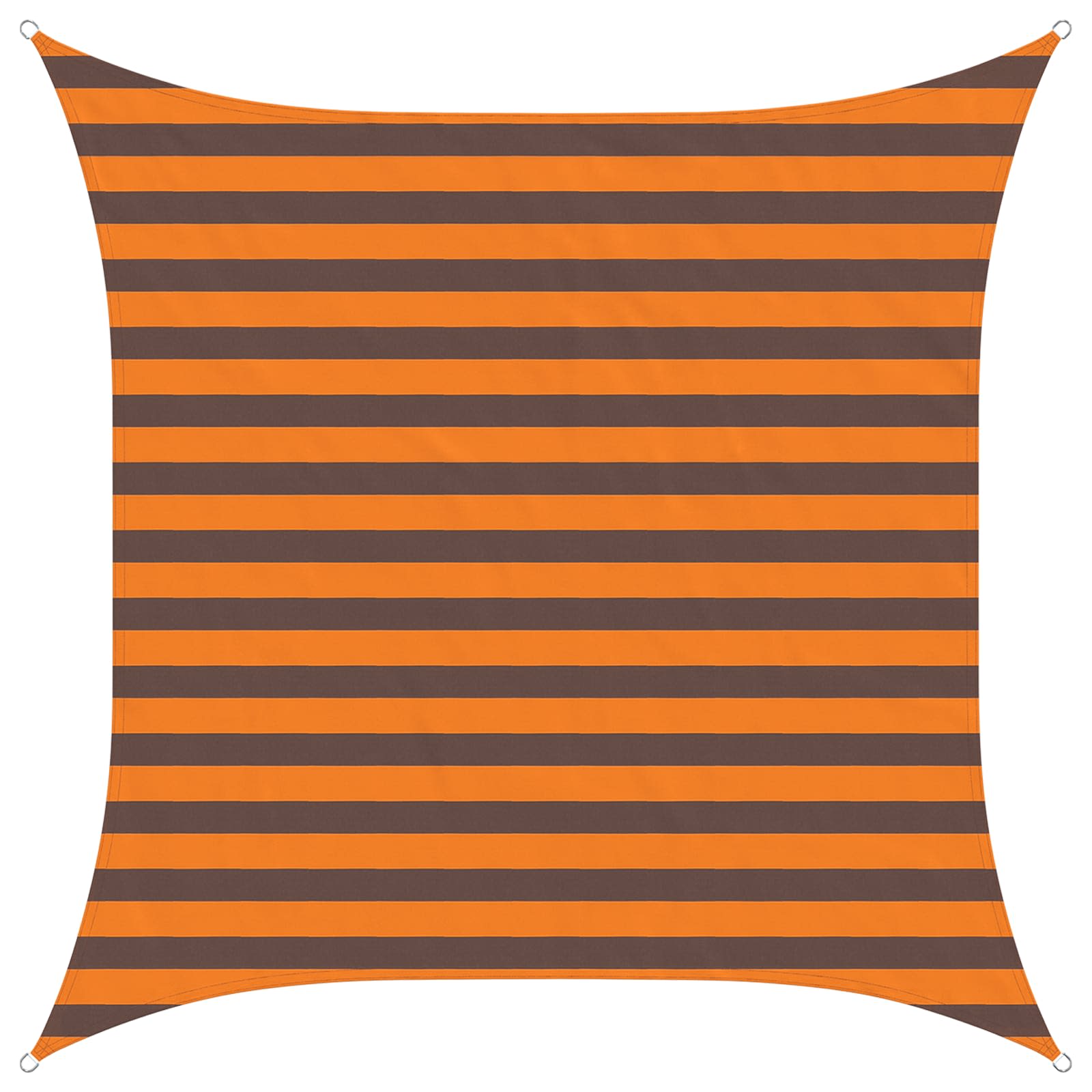 Zonneschaduwzeil Oranje en Bruin 2 x 2 m 100% Polyester Oxford